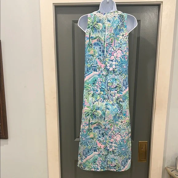 Little Lilly Pulitzer “Lilly’s House” Blue Floral Maxi Dress